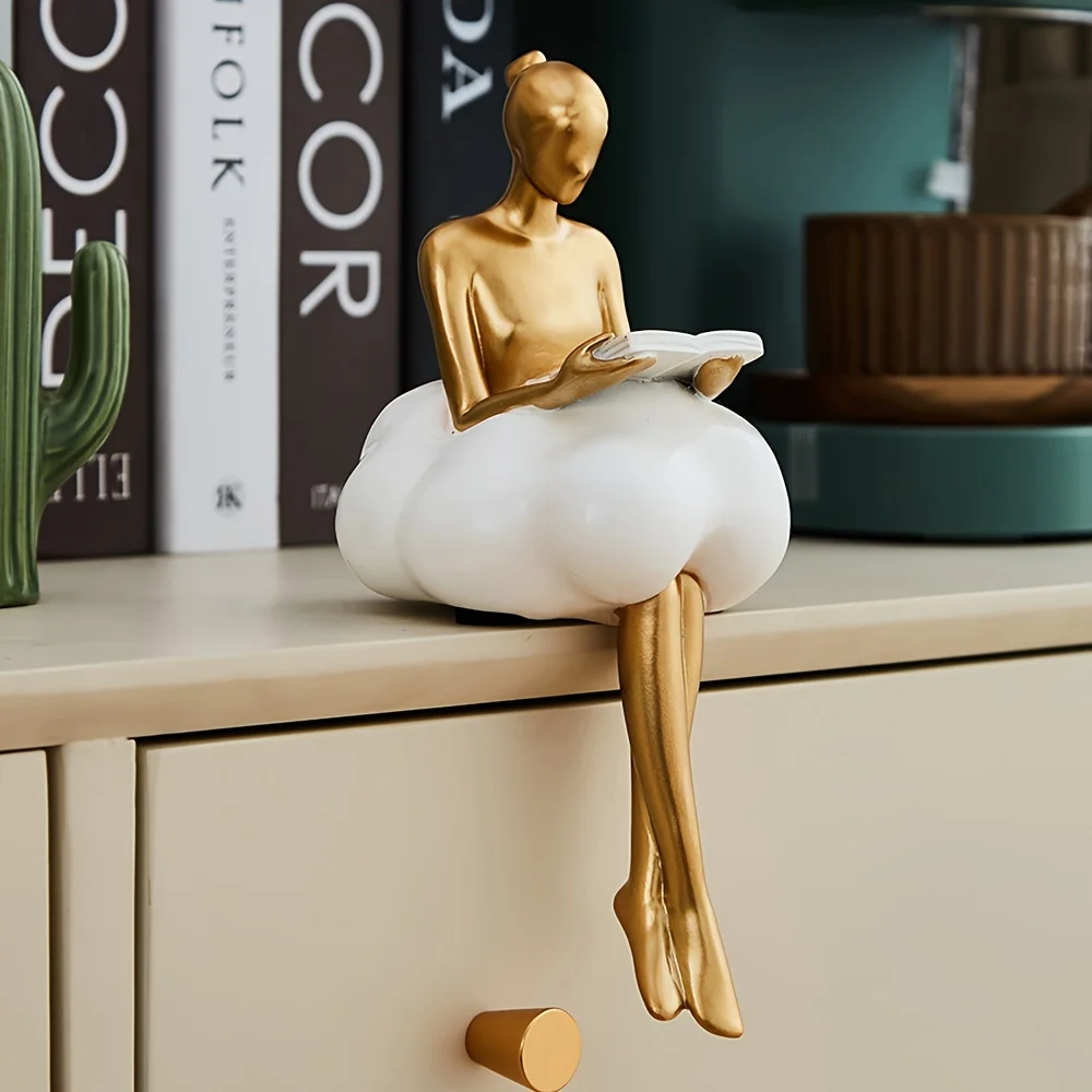 Resin Art Aesthetic - Escultura de Cloud Girl, figura de