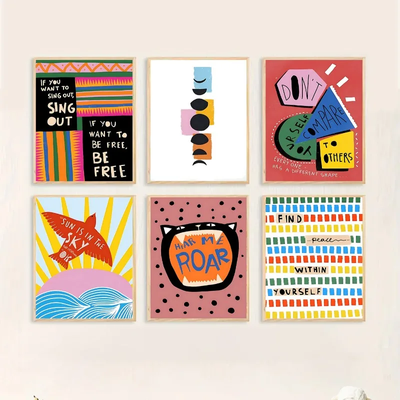 Resin Art Quote - Póster colorido bohemio impreso con citas