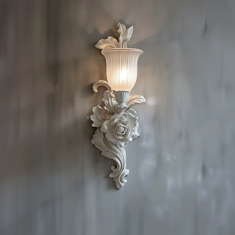 Background Resin Art - Lámpara de pared francesa, iluminación artística