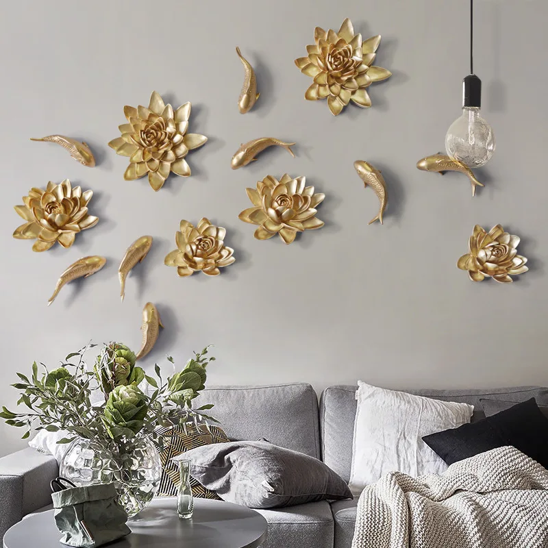 Background Resin Art - Elegante Adorno de Pared 3D de