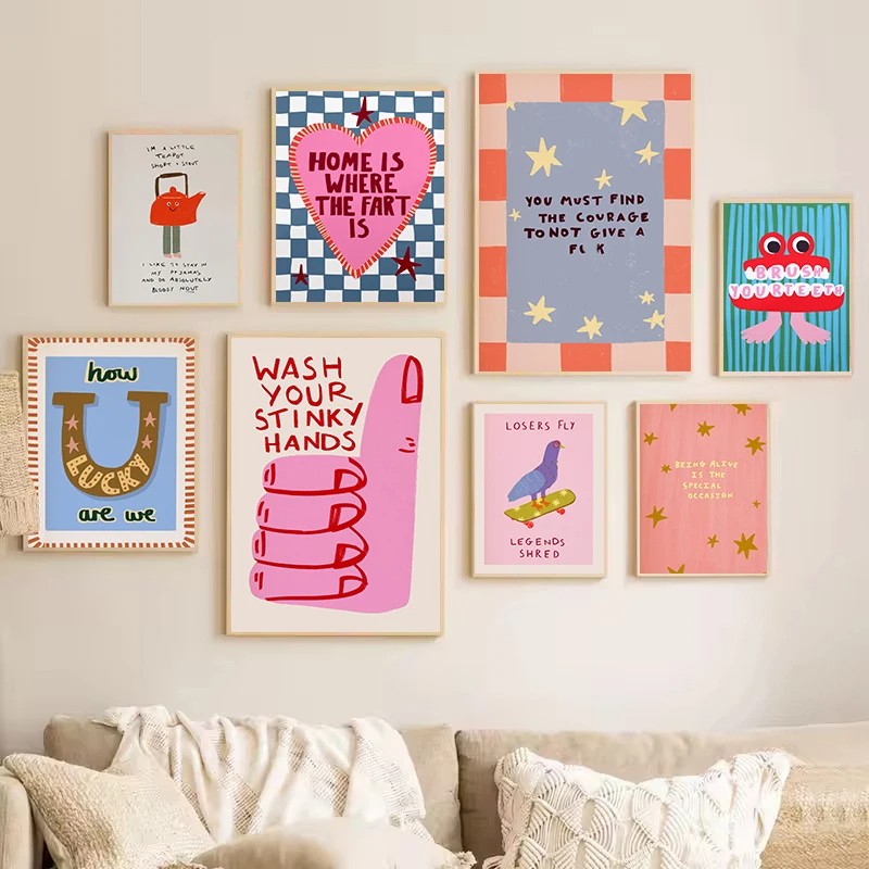 Resin Art Quote - Póster Nórdico con Citas Divertidas y