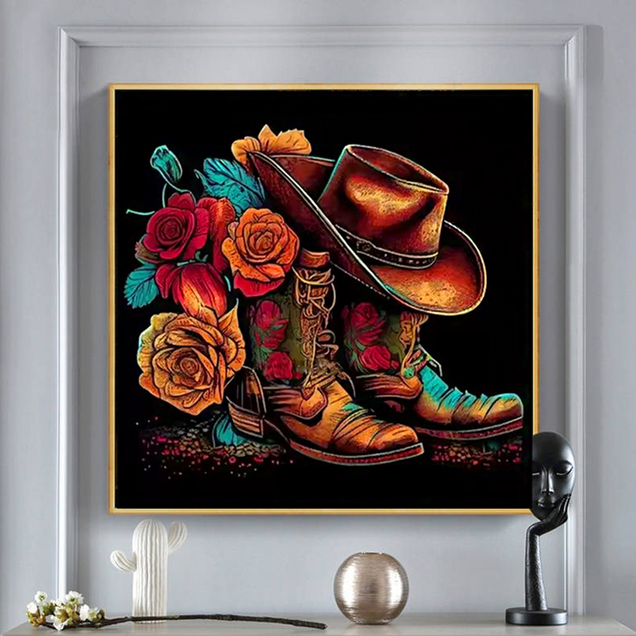 Botas de sombrero de vaquero,  - Resin Art For Rose reseña y precio