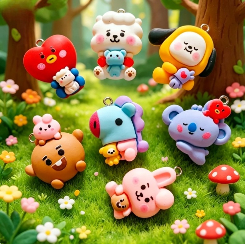 7 piezas de dijes de resina BT - Resin Art Accessories reseña y precio